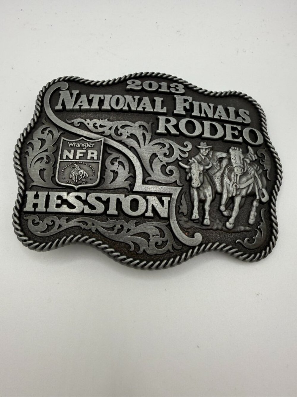 Vintage 2013 Hesston National Finals Rodeo Belt Buckle